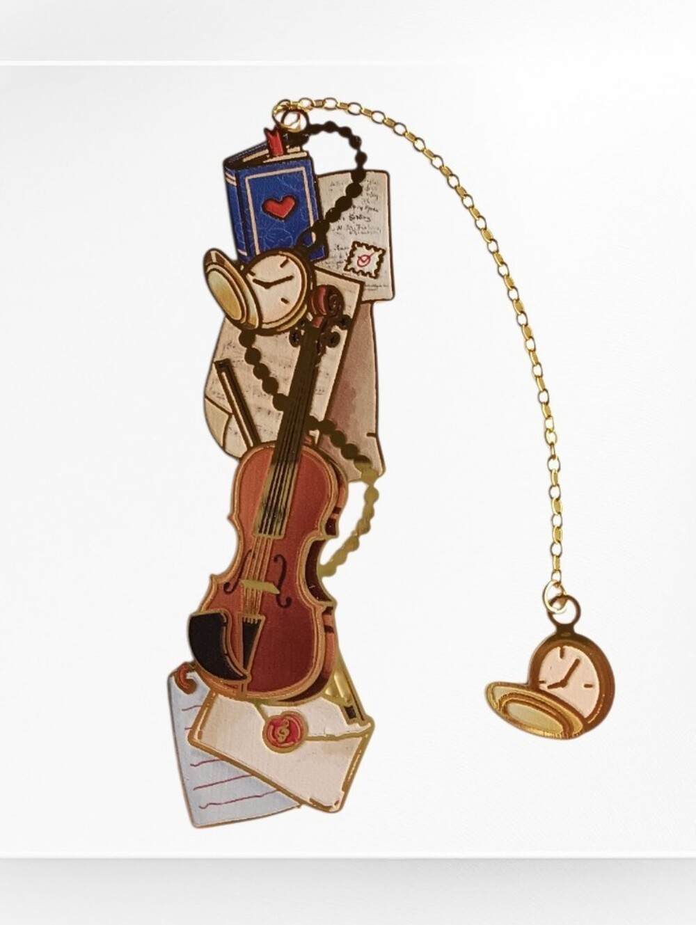 Bookmark Violin & Sheet Music